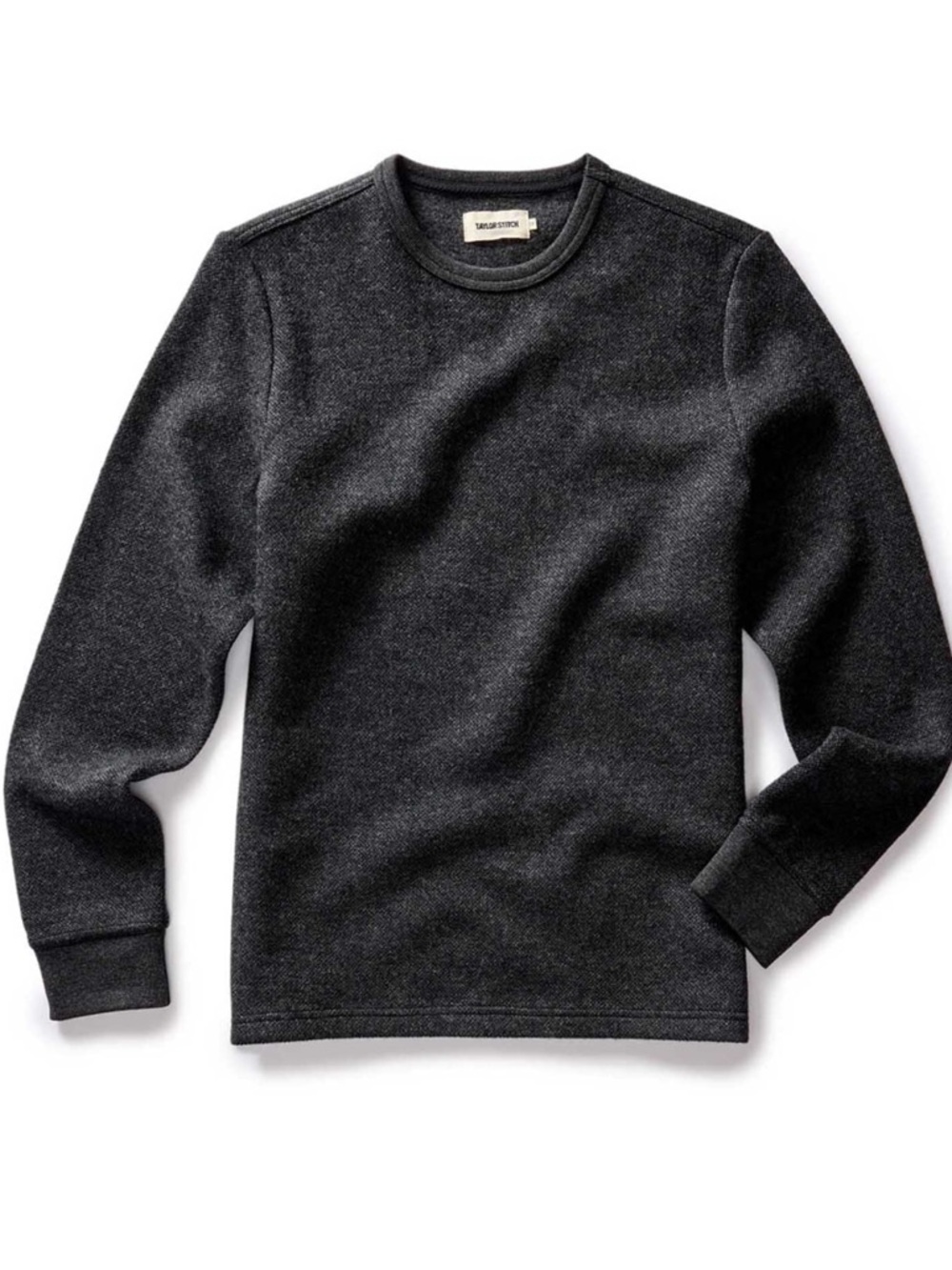 Taylor Stitch: The Evan’s Crew Sweater, Charcoal Birdseye Wool 38 (S)